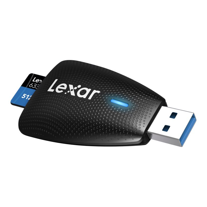 Đầu đọc thẻ 2 trong 1 USB 3.1 Lexar LRW450UB, tương thích thẻ SD/ microSD, tốc độ đọc lên đến 312Mb/s - Hàng chính hãng, Bảo hành 2 năm