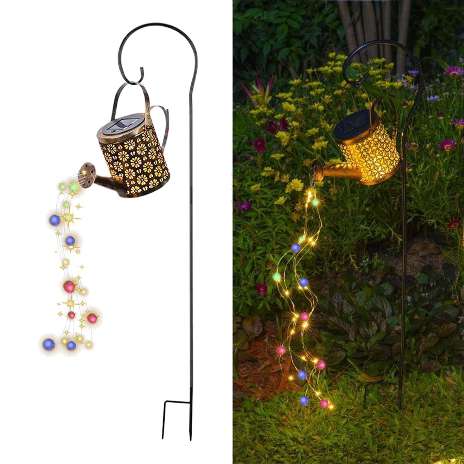 Garden Stake Decorative Lights, Solar Powered Solar Watering Can Lights Yard Decoration, Colorful Solar Ground Lights for Patio Lawn Yard Walkway