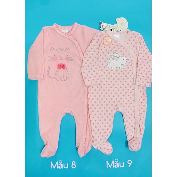 Sleepsuit nỉ nhung HARVEST xuất dư cho bé trai và bé gái