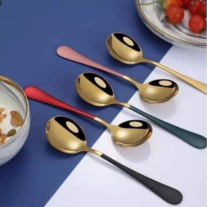 Set 5 Thìa Mạ Vàng Sang Trọng - Giao Hàng Toàn Quốc
