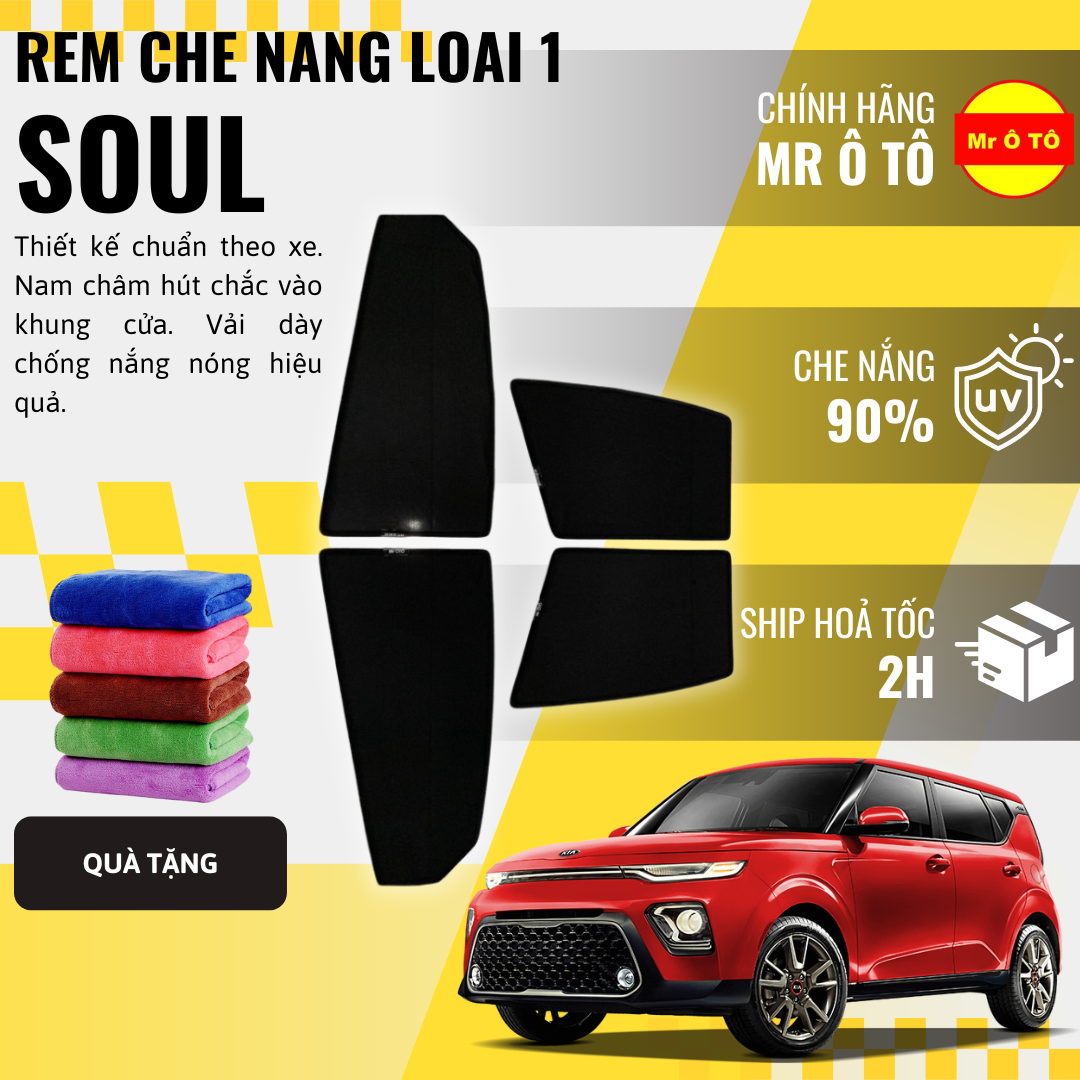 Rèm Che Nắng Xe Kia Soul Loại 1 Mr Ô TÔ Bảo Hành 24 tháng Cam Kết Chuẩn Khít Theo Xe