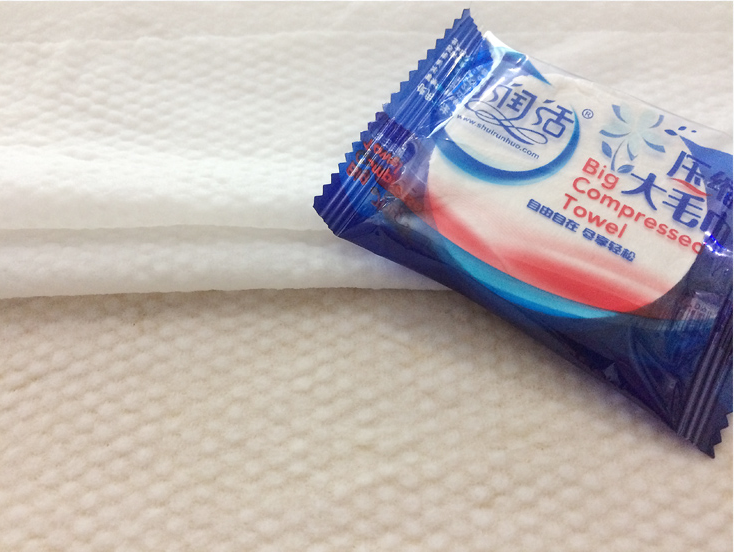 Khăn Du Lịch cotton dạng nén dùng 1 lần , Khăn Đa Năng Tự Nhiên Thấm Nước Tốt GD580-KtamN-xanh