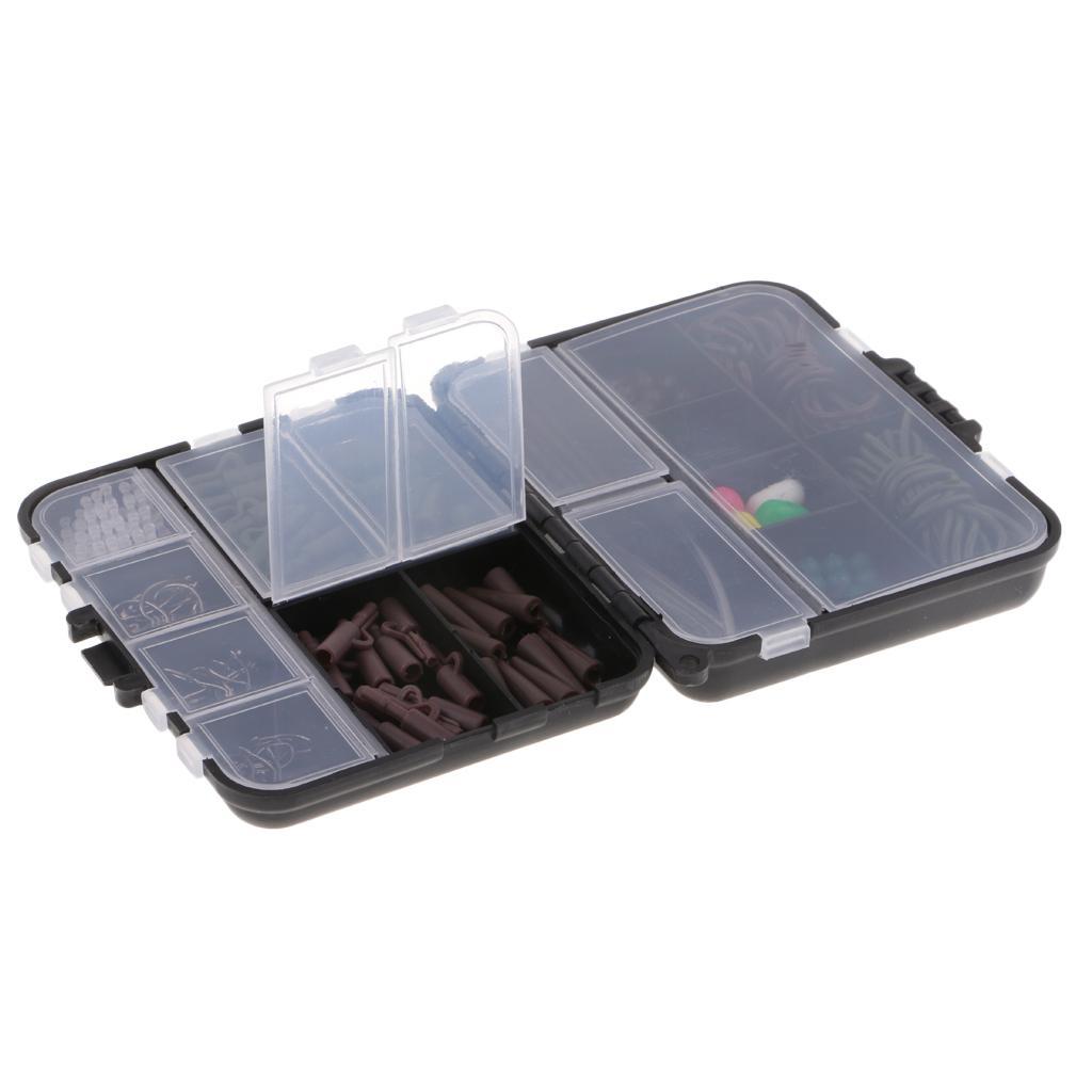 147pcs Fishing Terminal Tackle, Fishing Tackle Box, Hooks, Fishing Beads, Snaps Accessories Set