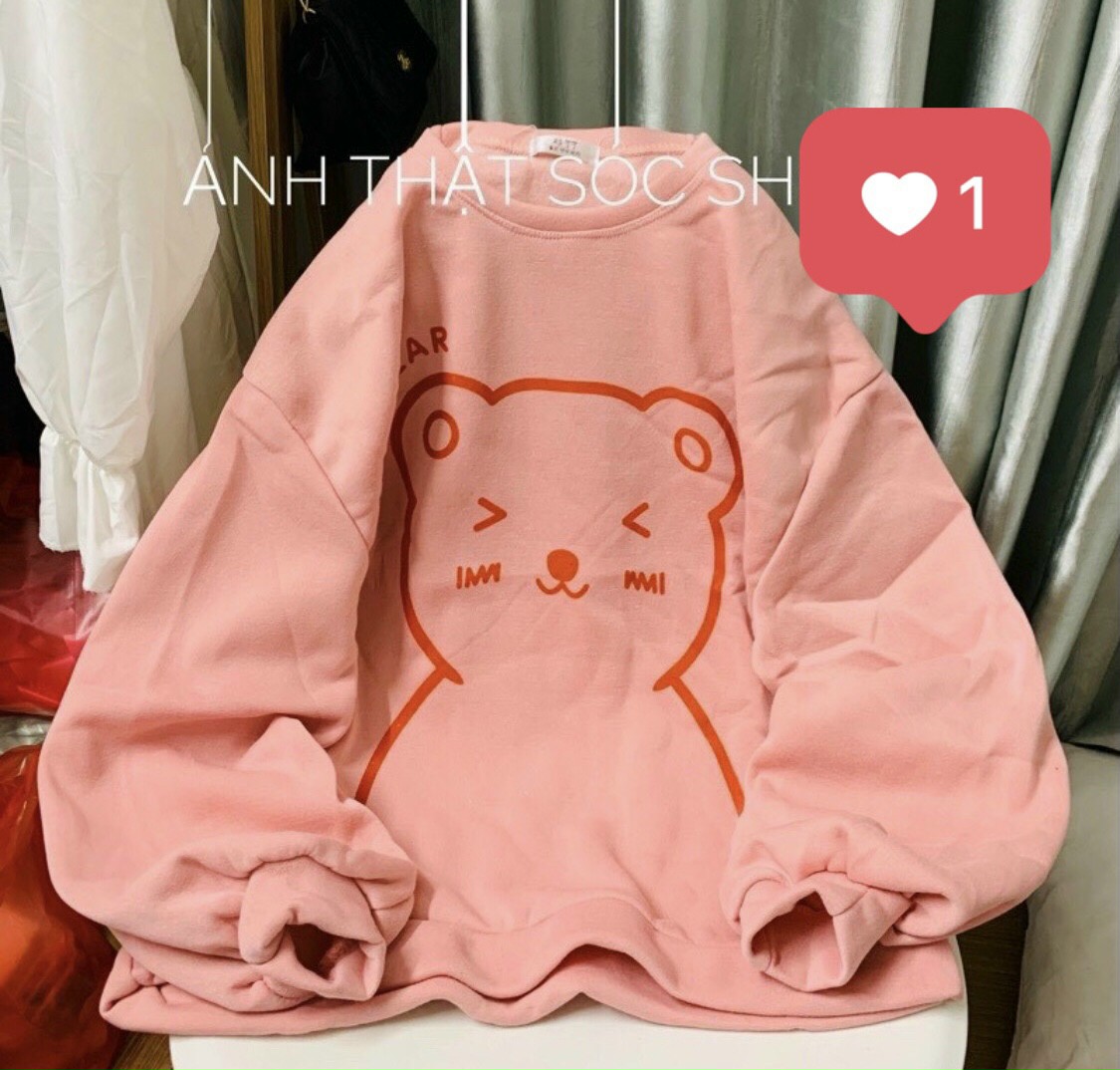 Áo Sweater Nam Nữ Chất Nỉ PE Mềm Mịn - Hình In Nổi Rõ Đẹp, Kiều Dáng Dễ Thương
