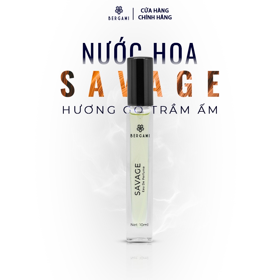 Nước Hoa Nam Chính Hãng Bergami, Mùi Hương Hiện Đại Lịch Lãm Chuẩn Quý Ông chai nhỏ dung tích 10ml tiện lợi