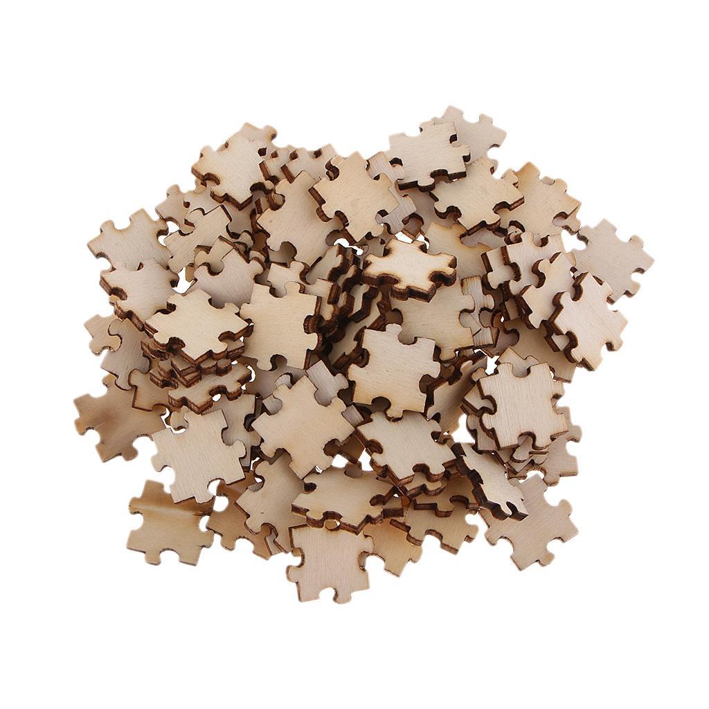 100pcs/pack Wooden Embellishments Crafts Unfinished Wood Chips DIY Crafts