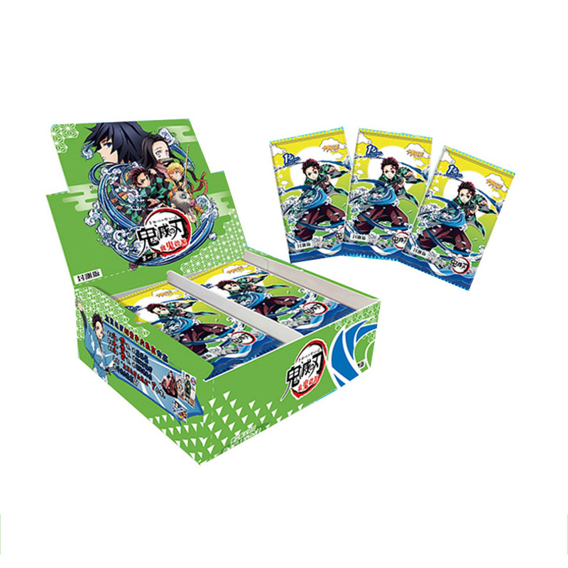 (FULL BOX) Hộp Thẻ Bài Anime Kimetsu No Yaiba ảnh thẻ nhân phẩm ngẫu nhiên chibi xinh xắn giá rẻ ( hộp 36 pack)
