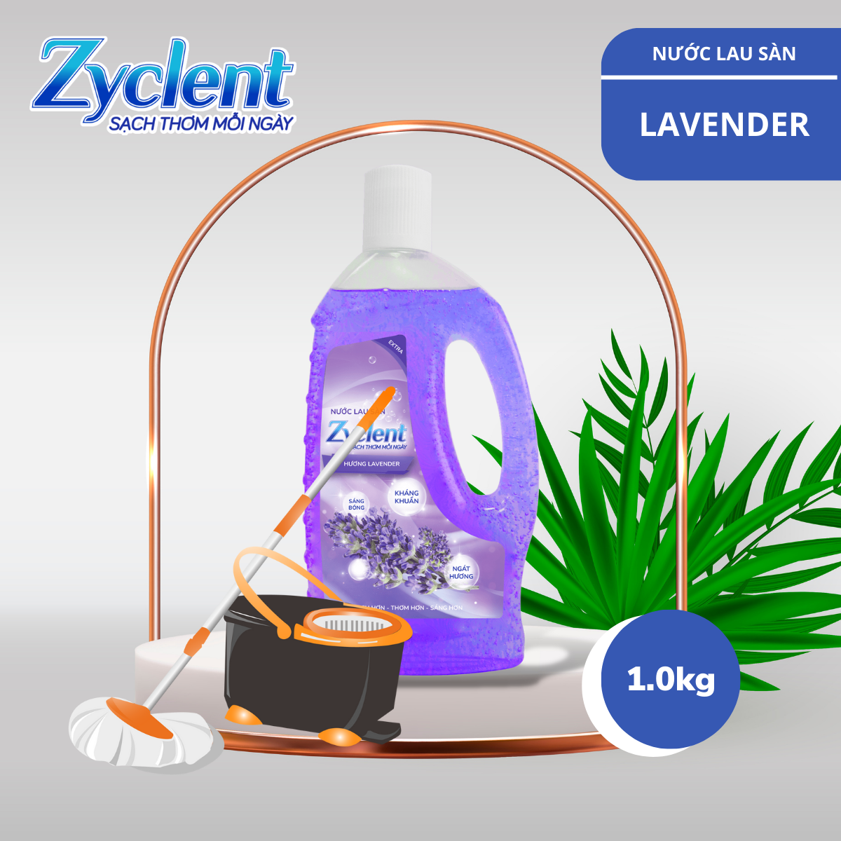 NƯỚC LAU SÀN ZYCLENT EXTRA HƯƠNG LAVENDER - 1KG