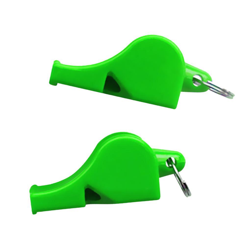 2-5pack Emergency Survival Plastic Whistle Marine Safety Camping Boating green