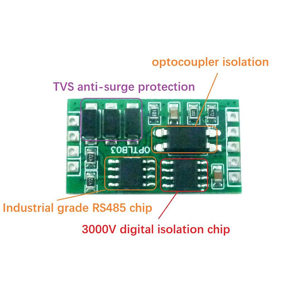 Cấp công nghiệp RS485 đến TTL232 UART Mô-đun bảo vệ chống sét truyền thông biệt lập cho PLC MCU FPGA