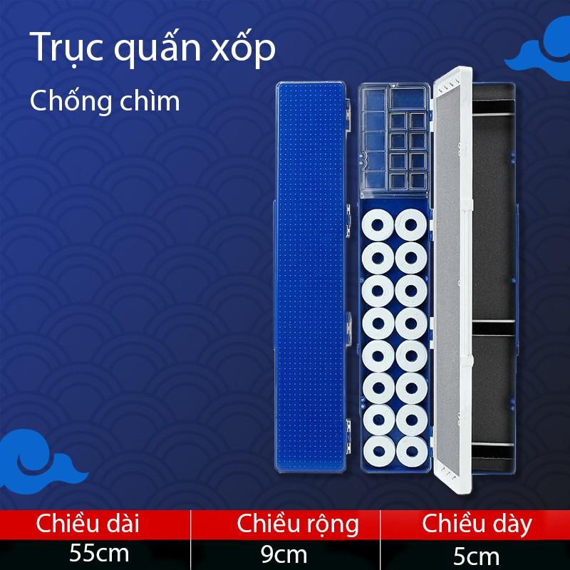 Hộp Đựng Phụ Kiện Câu Đài - Hộp đựng phao câu cá ABS đa năng kèm trục Silicon cao cấp HPK-13