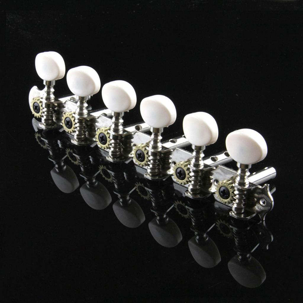Acoustic Guitar Right Machine Heads Tuning Pegs  Button White Handle