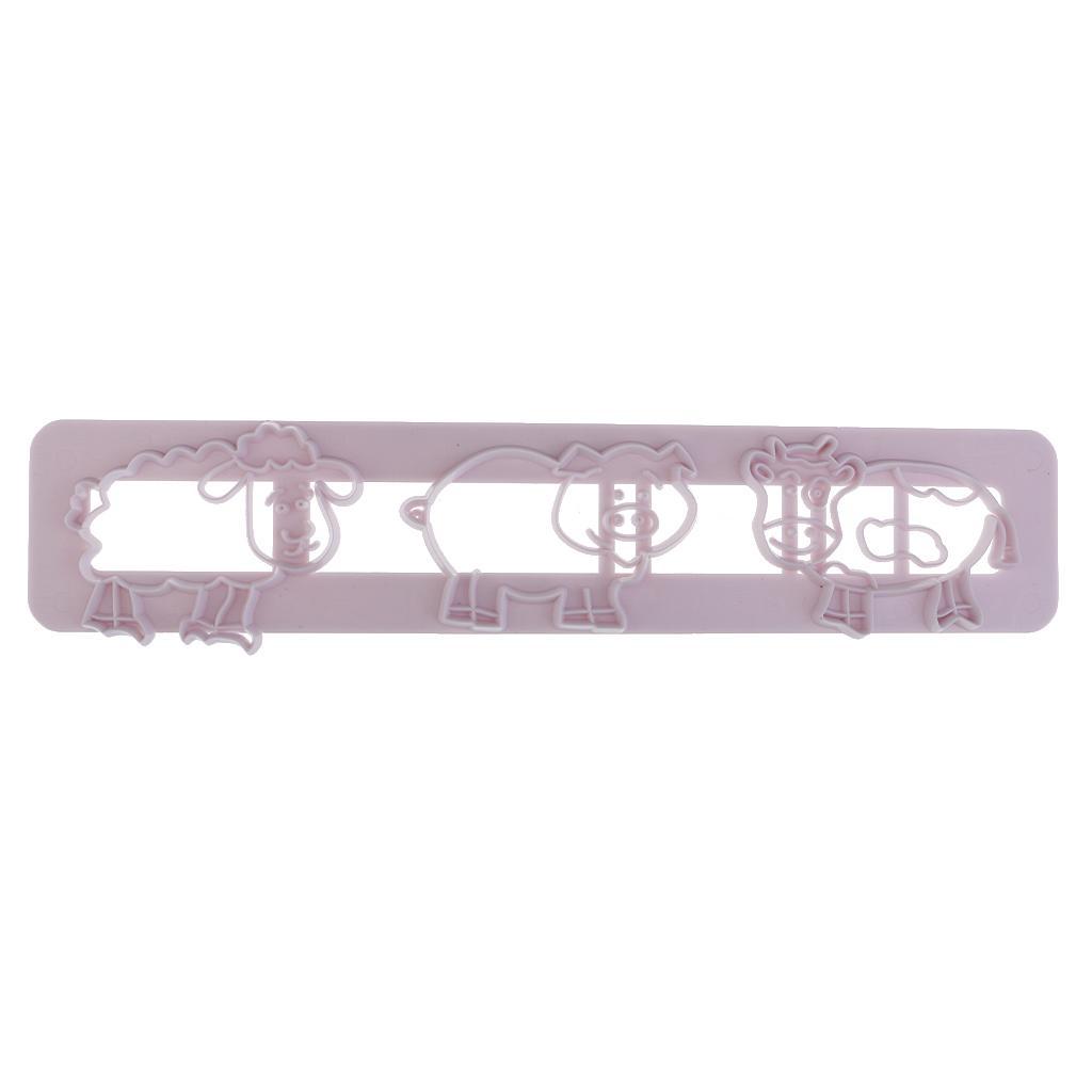 Farm Animal Pig Cow Sheep Design Fondant Cake Mould Mold Cutter Chocolate Mould Tool for Sugarcraft Cake Decoration
