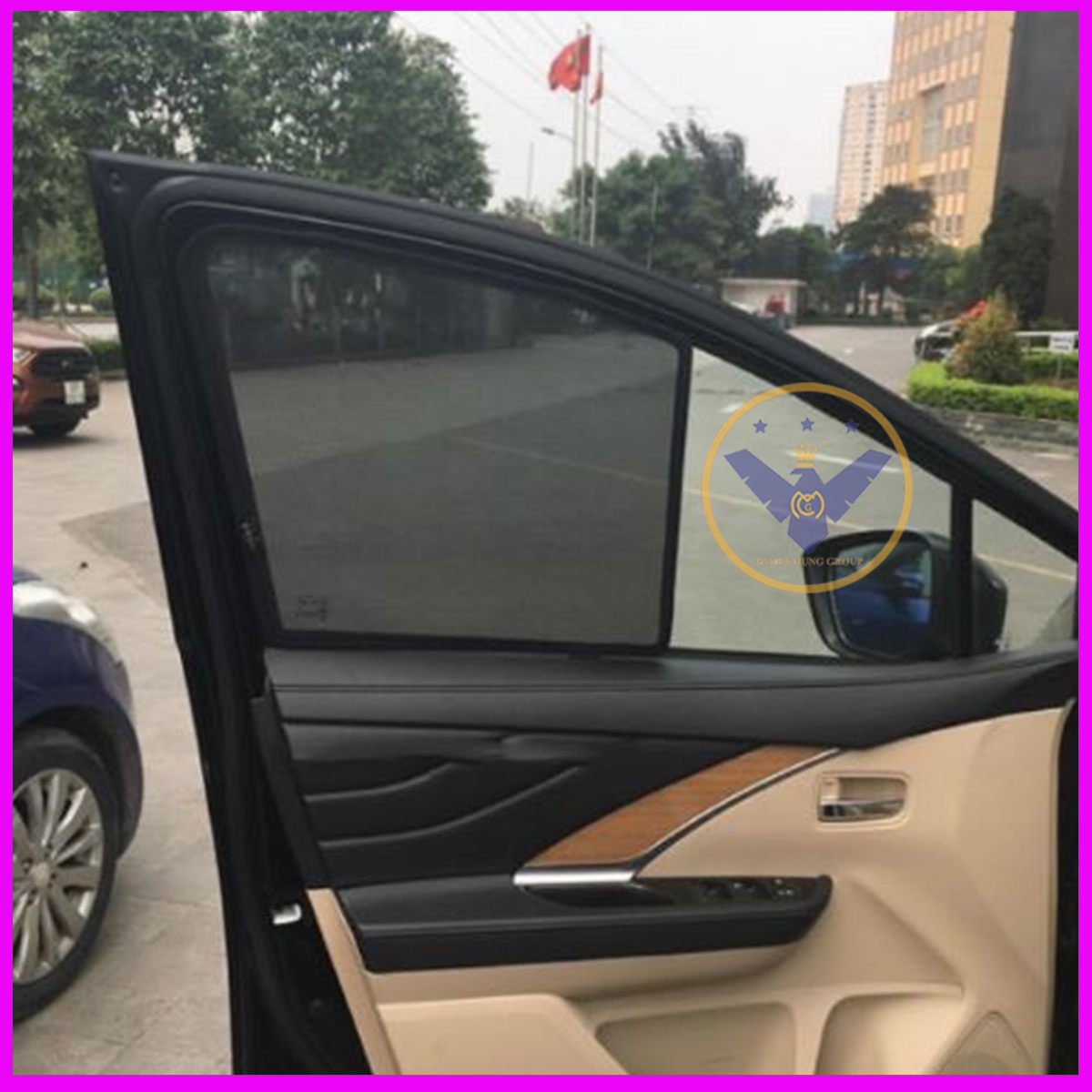 Rèm Chắn Nắng Nam Châm Cho Xe Ô Tô Mitsubishi Xpander, Bộ 4 Miếng, Loại Dày