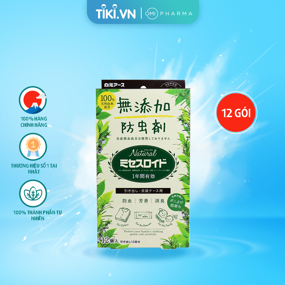 GÓI LÀM THƠM VÀ ĐUỔI CÔN TRÙNG NGĂN TỦ QUẦN ÁO HAKUGEN EARTH