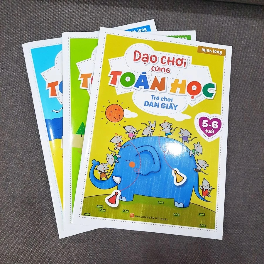 Sách - Dạo Chơi Cùng Toán Học - Trò Chơi Dán Giấy (3-4 tuổi)