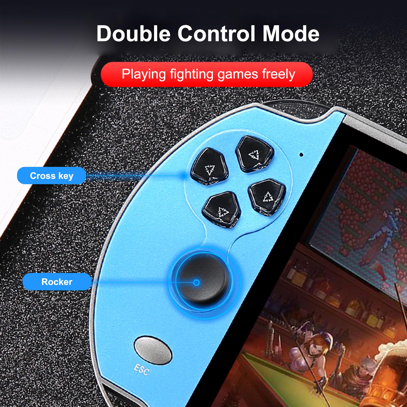 X12 Plus 7 inch Video Game Console Built in 1000 Games 16GB Handheld Double Joystick Game Controller Spupport AV Output