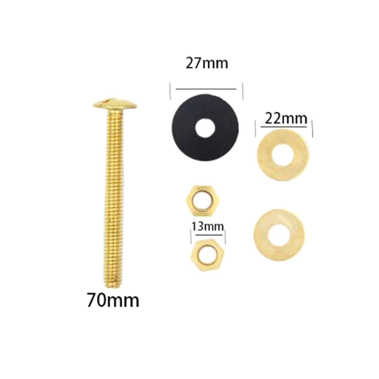 2Pcs Toilet Tank Screws Kit Tightening Fittings Household Nuts Washers