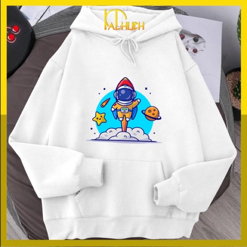 Áo hoodie unisex in phi hành gia Ms02, có 12 màu lựa chọn size từ 40-70kg chất liệu vải nỉ