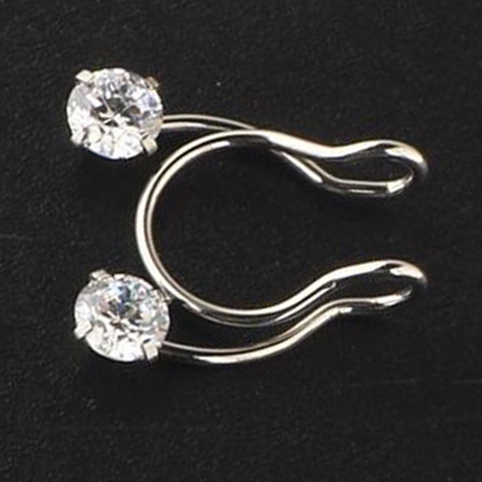 Stainless steel Nose 8mm Loop No Piercing Clip On Hoop Rings