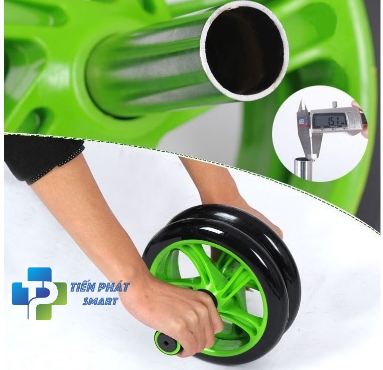 CON LĂN TẬP CƠ BỤNG 2 BÁNH AB WHEEL(TẶNG THẢM QUỲ)