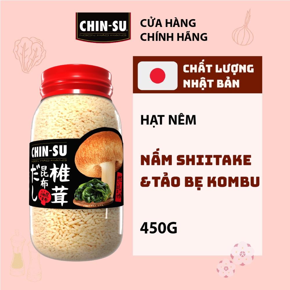 Hạt Nêm CHIN-SU Nấm Shiitake &amp; Tảo Kombu 450g