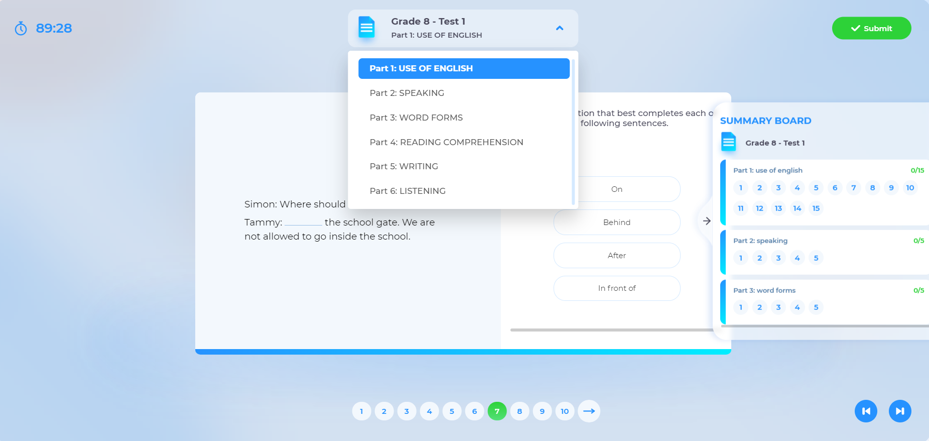 Ứng dụng bài kiểm tra Practice Tests 8
