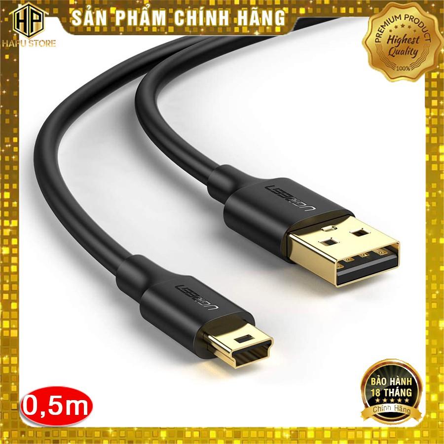 Cáp USB 2.0 to Mini USB Ugreen 10354 dài 0.5M - Hàng Chính Hãng