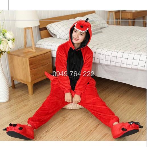 Bộ Đồ Thú Khủng long Đỏ Bộ đồ thú khủng long đẹp trẻ em - Đồ thú siêu Dễ thương cho bé