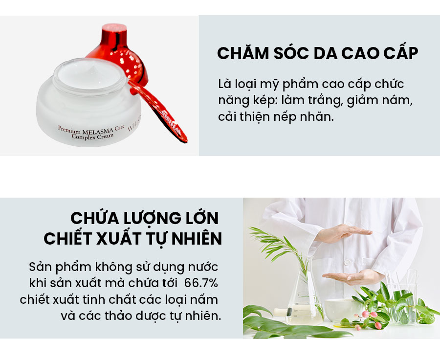 Kem phức hợp chăm sóc da nám cao cấp WHISIS Premium MELASMA Care Complex Cream 50g