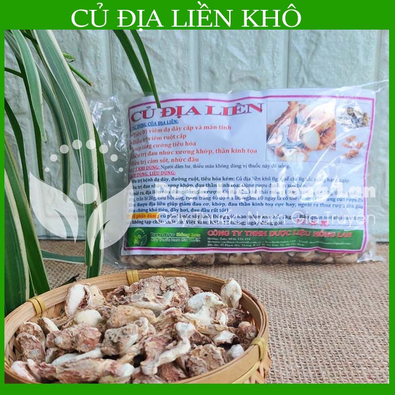 Củ Địa Liền khô sạch đóng gói 1kg