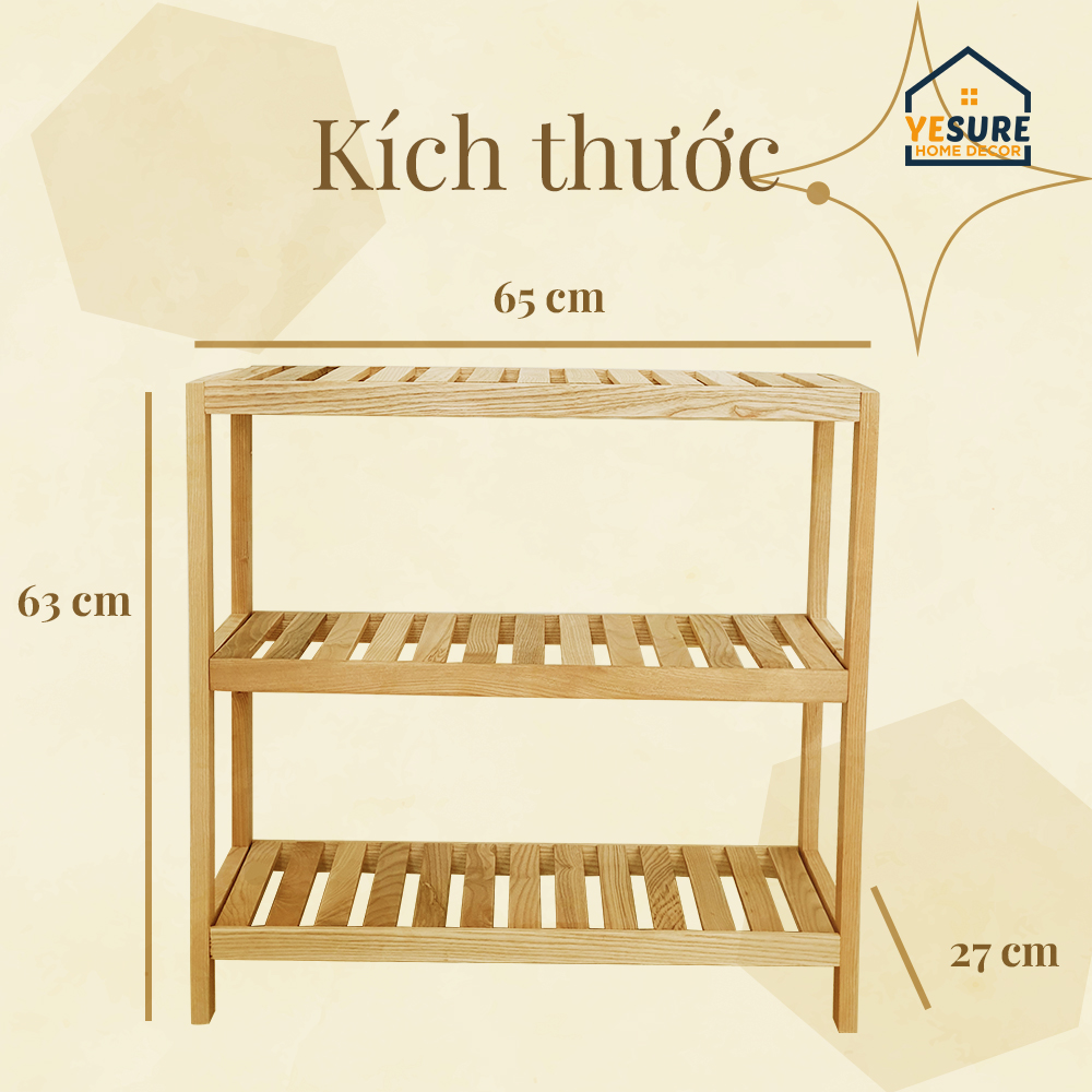 Kệ gỗ Tần Bì đa năng dùng trang trí phòng ngủ , tab đầu giường , để giầy dép YESURE HOME DECOR - Hàng chính hãng