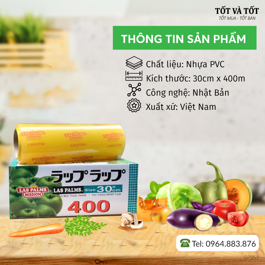 Màng bọc thực phẩm kích thước 30cm x 400m