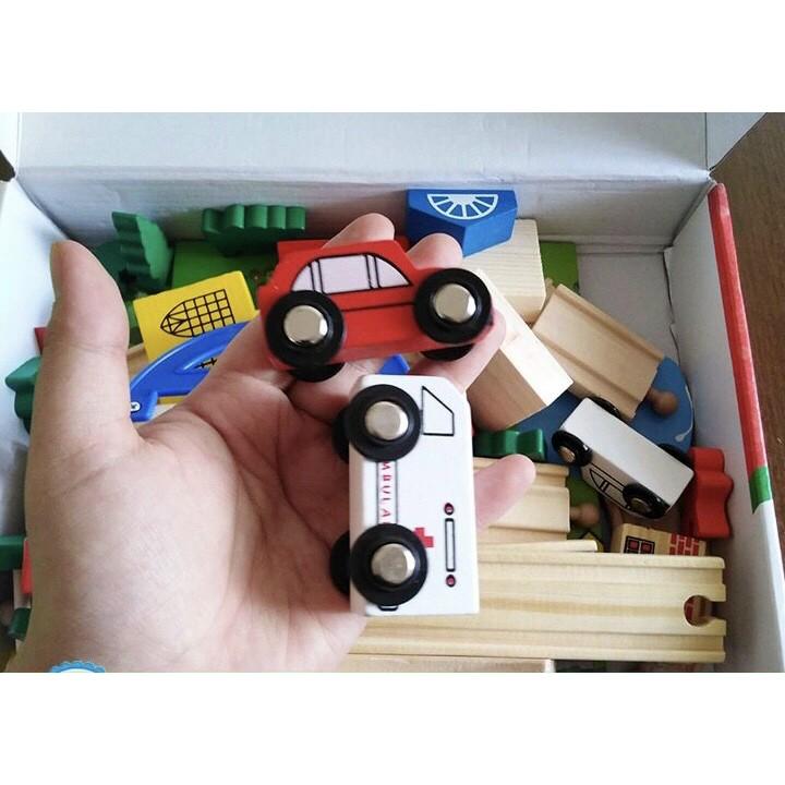 Đồ chơi lắp ghép mô hình giao thông bằng gỗ an toàn cho bé cỡ lớn