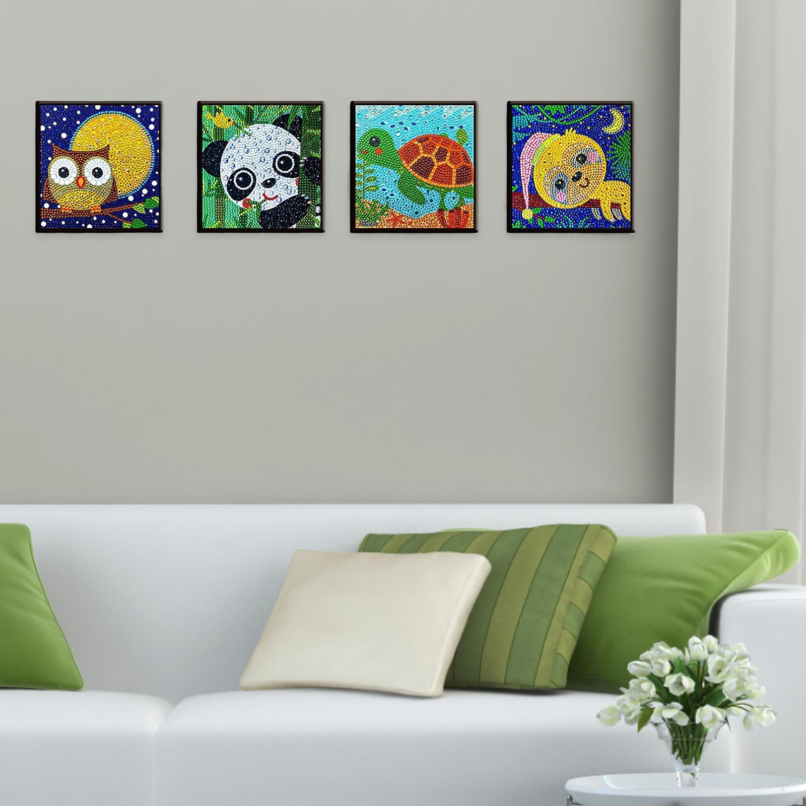 DIY 5D diamond paint Kit with Wooden Frame Cute for home Beginners