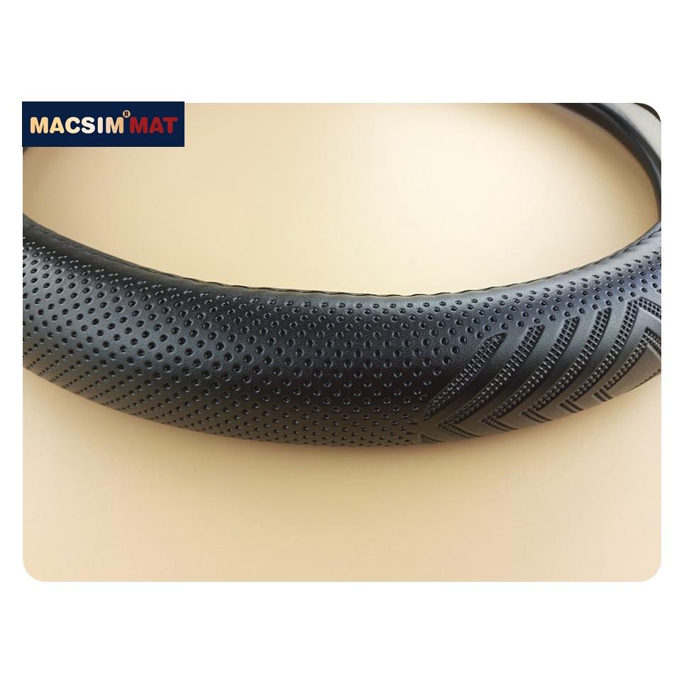 Bọc vô lăng cao cấp Macsim mã L616 mới chất liệu da thật - Khâu tay 100% size M màu đen, mầu be, mầu nâu
