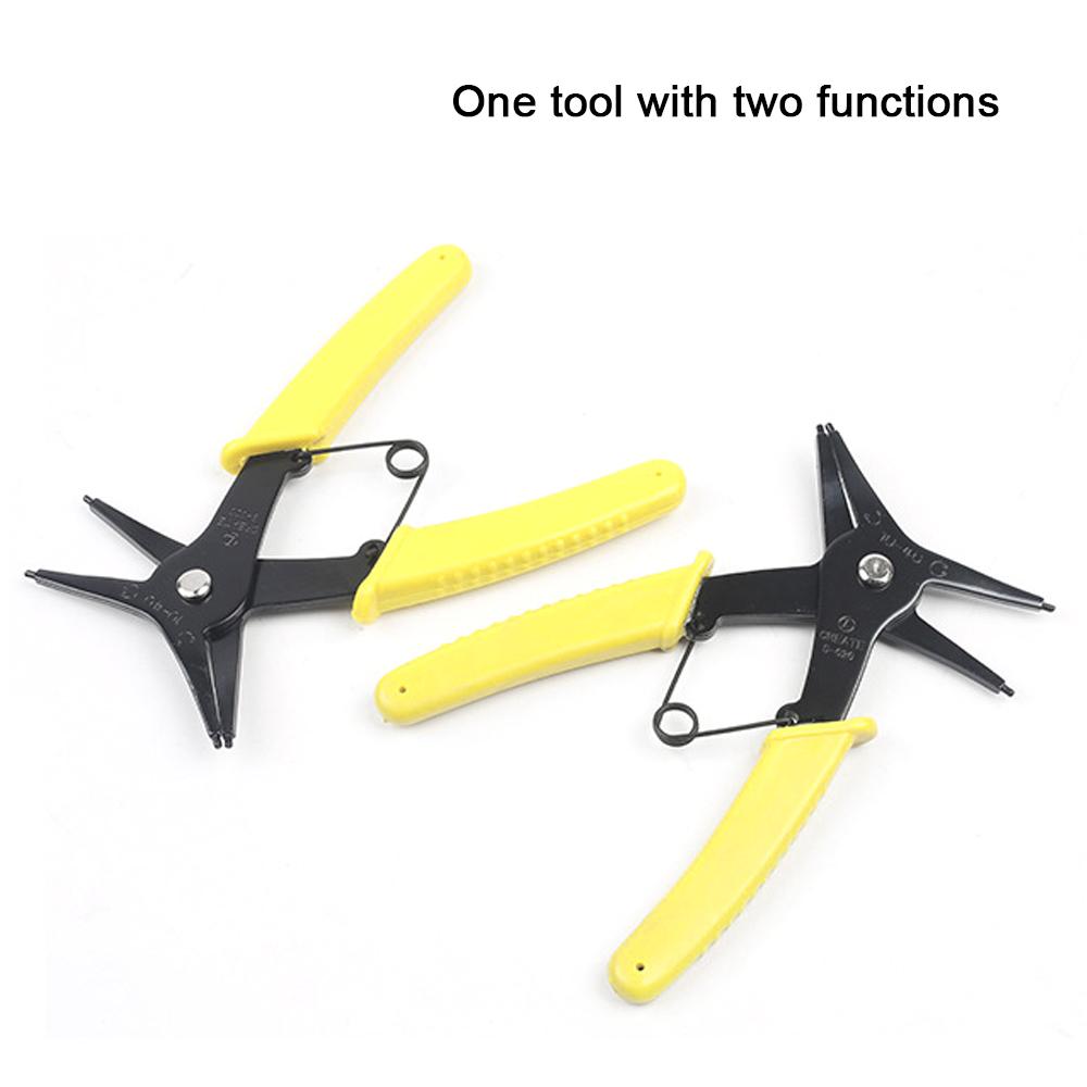 2 In 1 Circlip Pliers Internal External Dual-use Retaining Snapring Plier Multifunctional Circlip Pliers Hand Tool