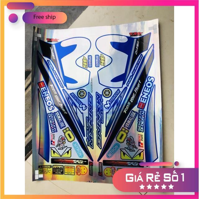 Trọn Tem rời dành cho xe Exciter 150 Movistar chất liệu Crom titan 7 màu