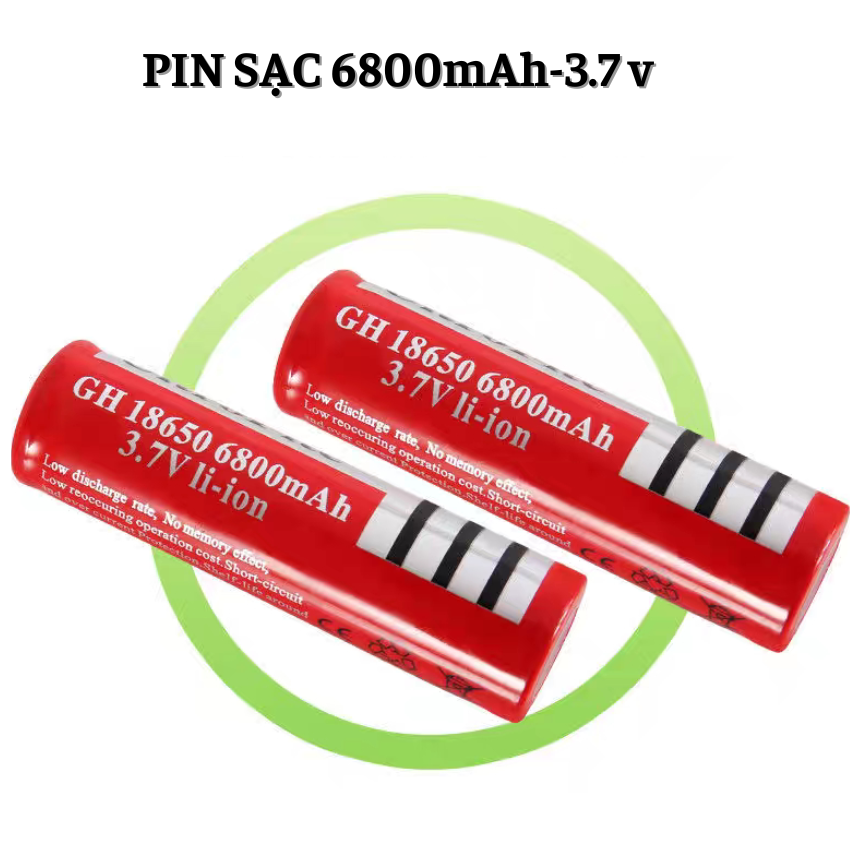 Pin sạc 18650 6800 mAh Dung Lượng Lớn  3.7V- Pin dành cho đèn pin , đồ chơi