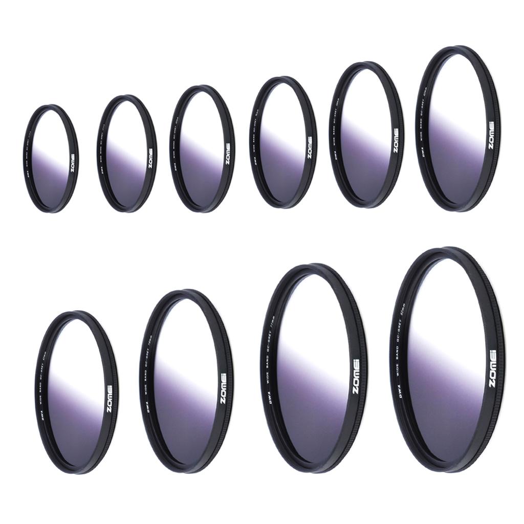 Slim Optical Graduated Color Camera Lens Filter For  Gray