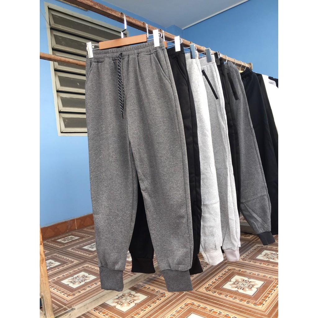 Quần JOGGER Dài Nam Nữ Unisex Chất Vải Nỉ Poly 2 Sọc CÓ KHOÁ Túi, Quần thể thao nam nữ jogger CÓ KHOÁC túi PHỐI 1 SỌC Cao Cấp kiểu bó ống Hàn Quốc chất vải đẹp BO LAI DẸP - JINS STORE