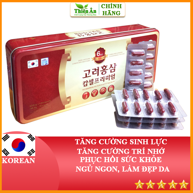 Hình ảnh Viên Hồng Sâm Nhung Linh Chi Đông Trùng Hạ Thảo 120 Viên