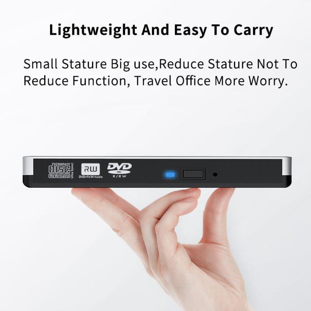 【ky】USB 3.0 External Drive DVD-ROM CD-RW DVD-RW Burner Player Reader for Laptop PC