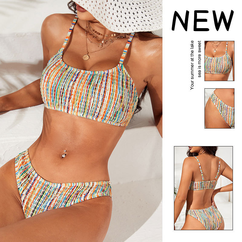 Bộ Bikini 2 Mảnh Màu Sắc Xinh Xắn Cho Nữ