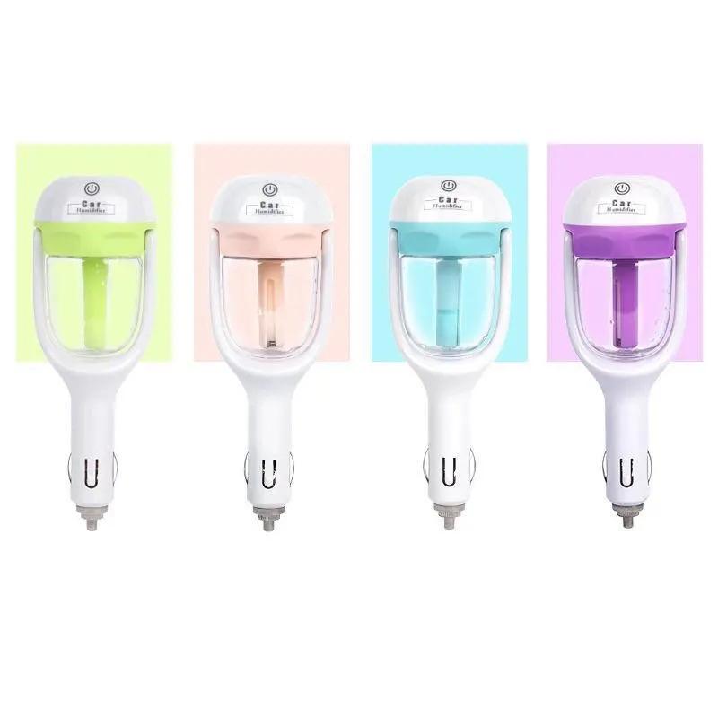 Ô Tô Mini Hơi Nước Tạo Ẩm 12V Máy Lọc Không Khí Tinh Máy Khuếch Tán Tinh Dầu Máy Phun Sương Tạo Độ Ẩm USB Di Động Tắt Tiếng Sương Fogge