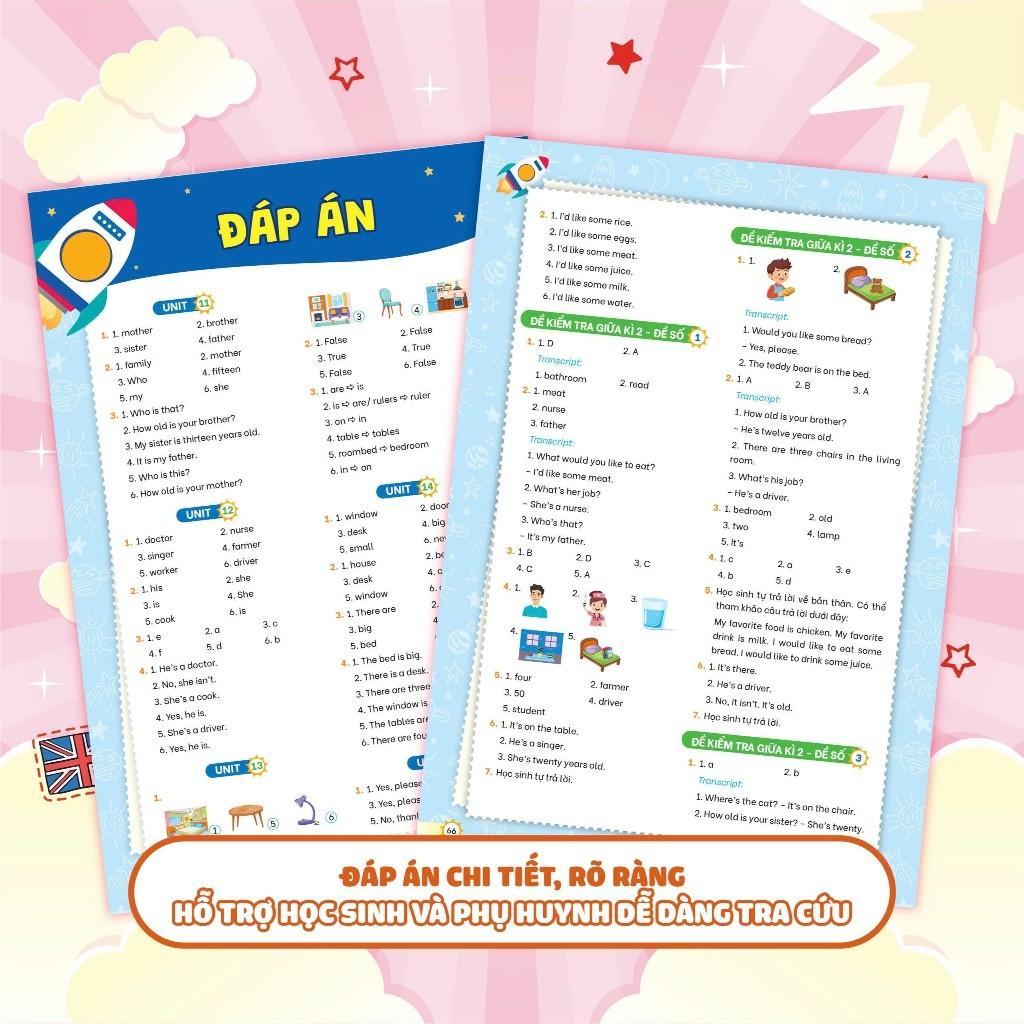 Sách Bộ Đề Kiểm Tra Định Kỳ Tiếng Anh Lớp 3 Tập 2 - Megabook