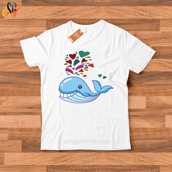 Áo Thun in Cá Heo - Thun Cotton - Đủ size Nam Nữ SGS110