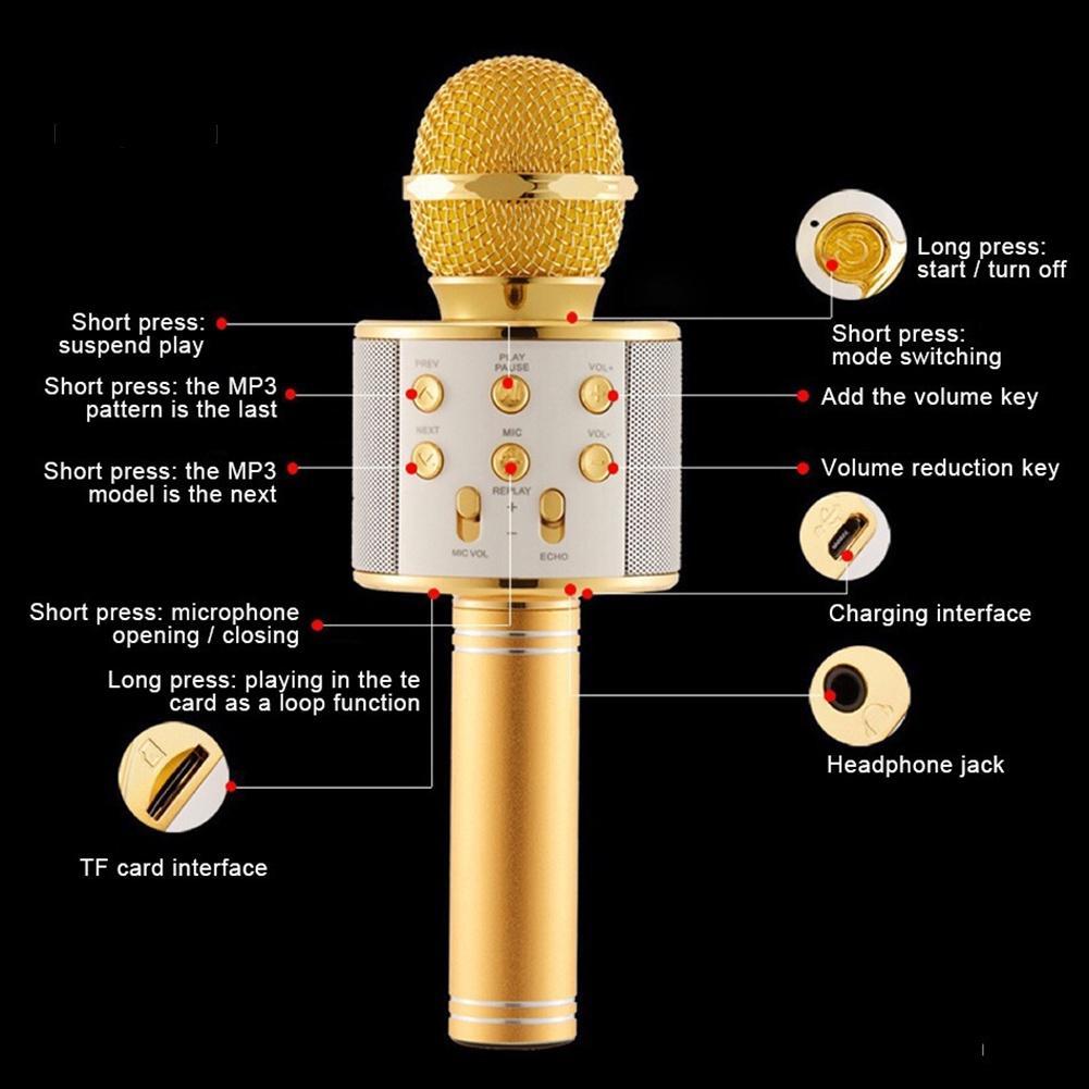 Micro hát karaoke kết nối bluetooth với điện thoại