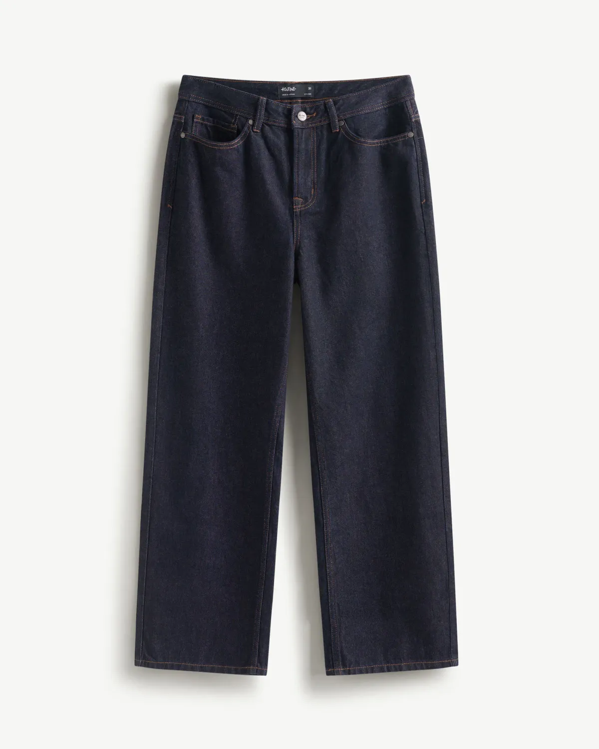 Quần jeans nam màu Xanh đen (tiêu navy) . Form Straight - ROUTINE 10F24DPA032 | ROUTINE CÀ MAU