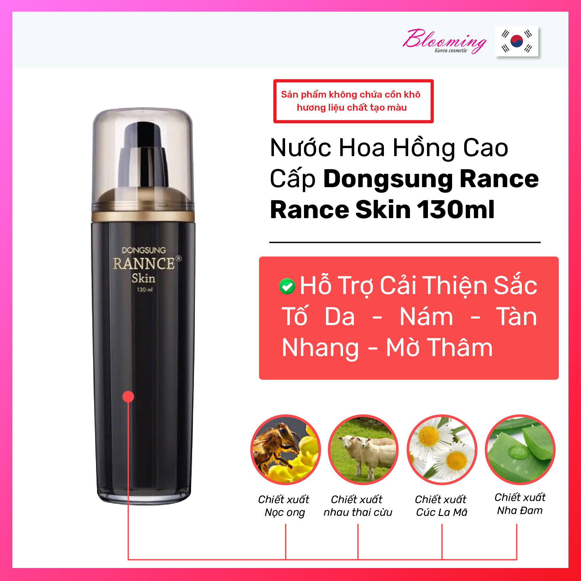 (08/2024) Nước Hoa Hồng Giảm Thâm Nám Và Dưỡng Trắng Da Dongsung